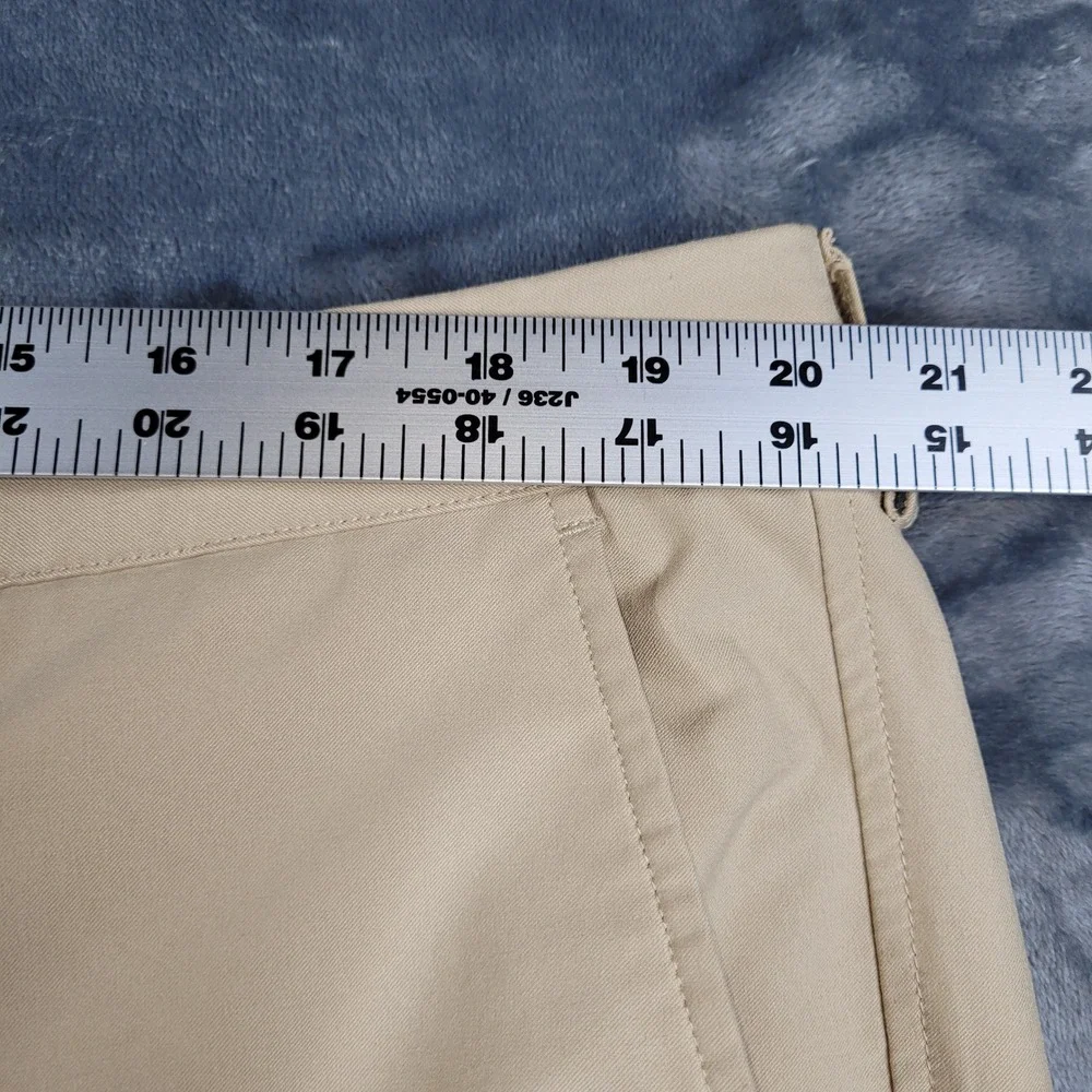 Dunning Mens Golf Shorts Tan Khaki Performance Flat Front Size 40